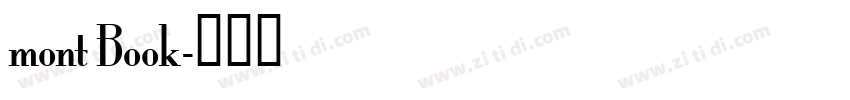 mont Book字体转换